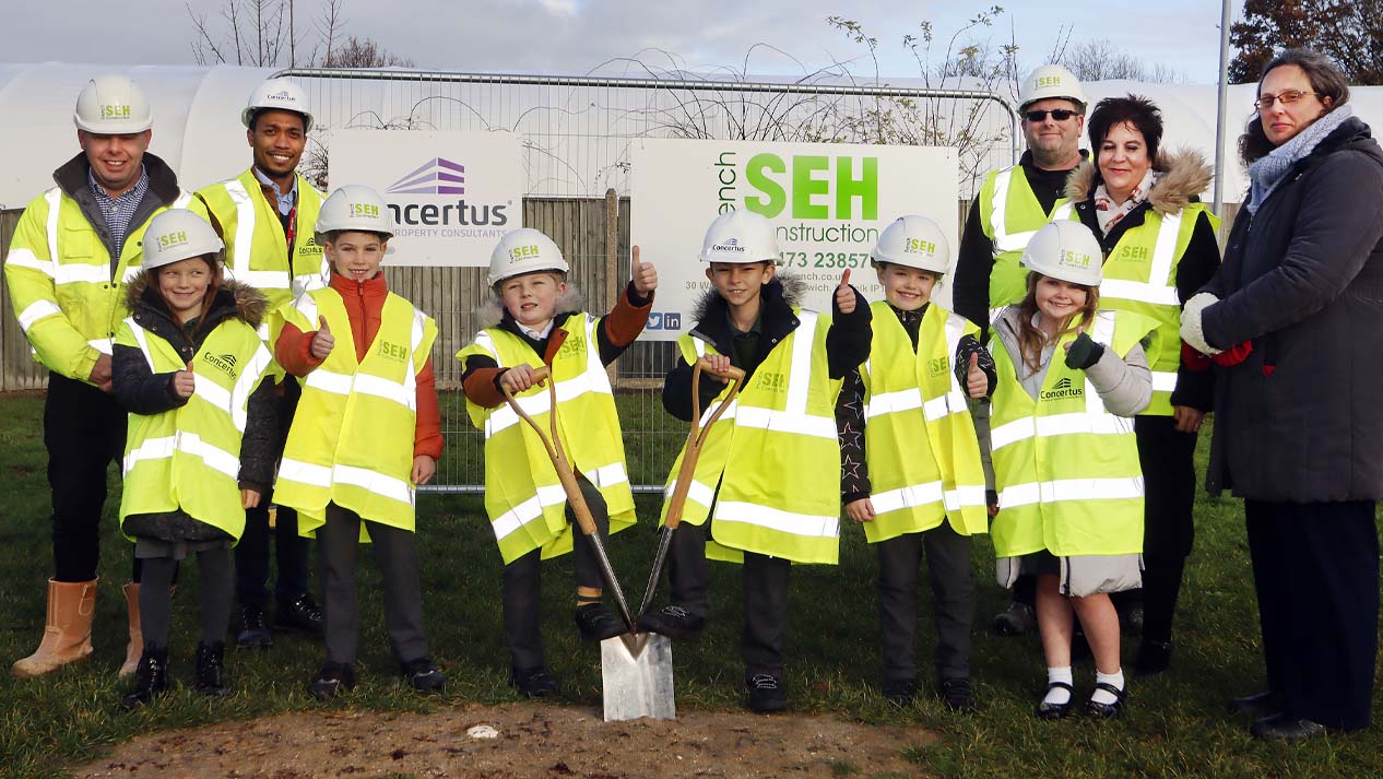 Works to expand a primary school in Suffolk, creating an additional 105 spaces for pupils, are now underway.
