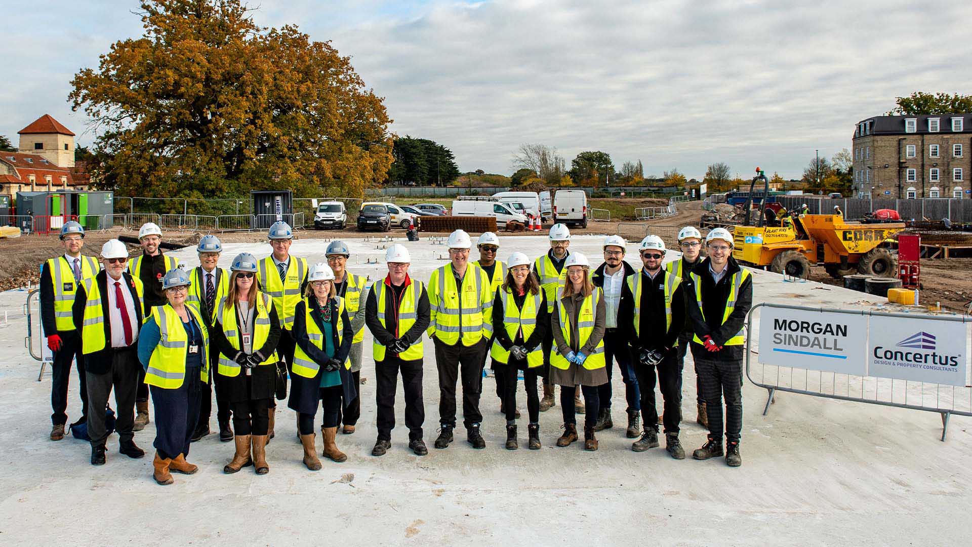 Held on the 11th November at the site of the future St Luke’s Park Primary School and Nursery, the ceremony was hosted by Morgan Sindall Construction, which is the main contractor on the project, and was attended by Essex County Councillors Tony Ball and Ian Grundy.