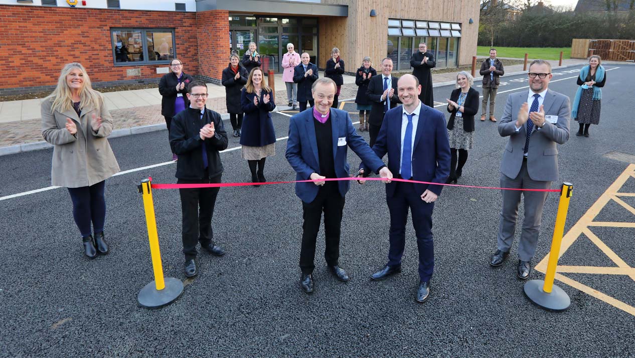 Headteacher, John Bayes, was joined by the local bishop, Right Reverend Mike Harrison, to celebrate the official opening.