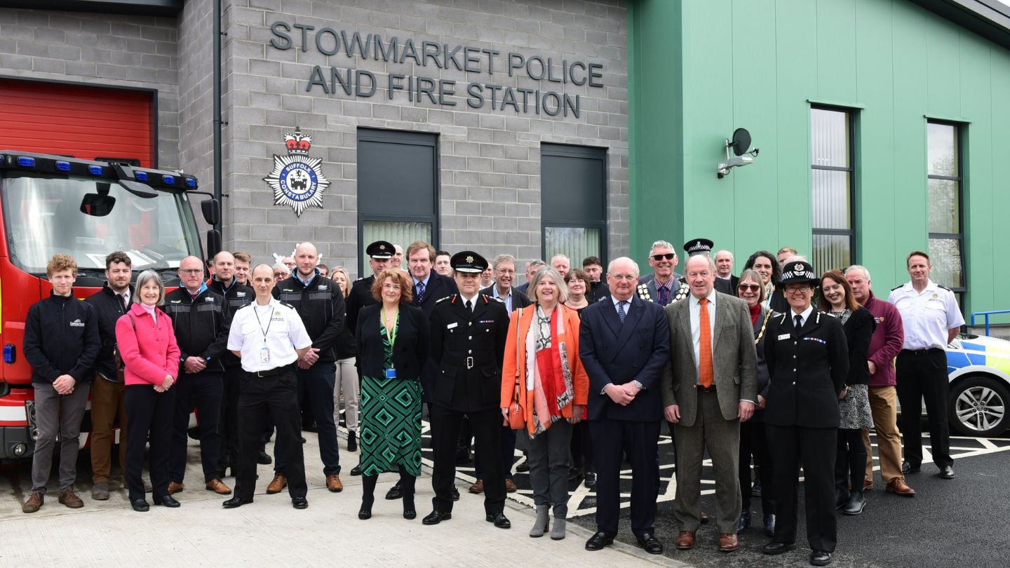 The project team celebrate the opening of Stowmarket's emergency hub