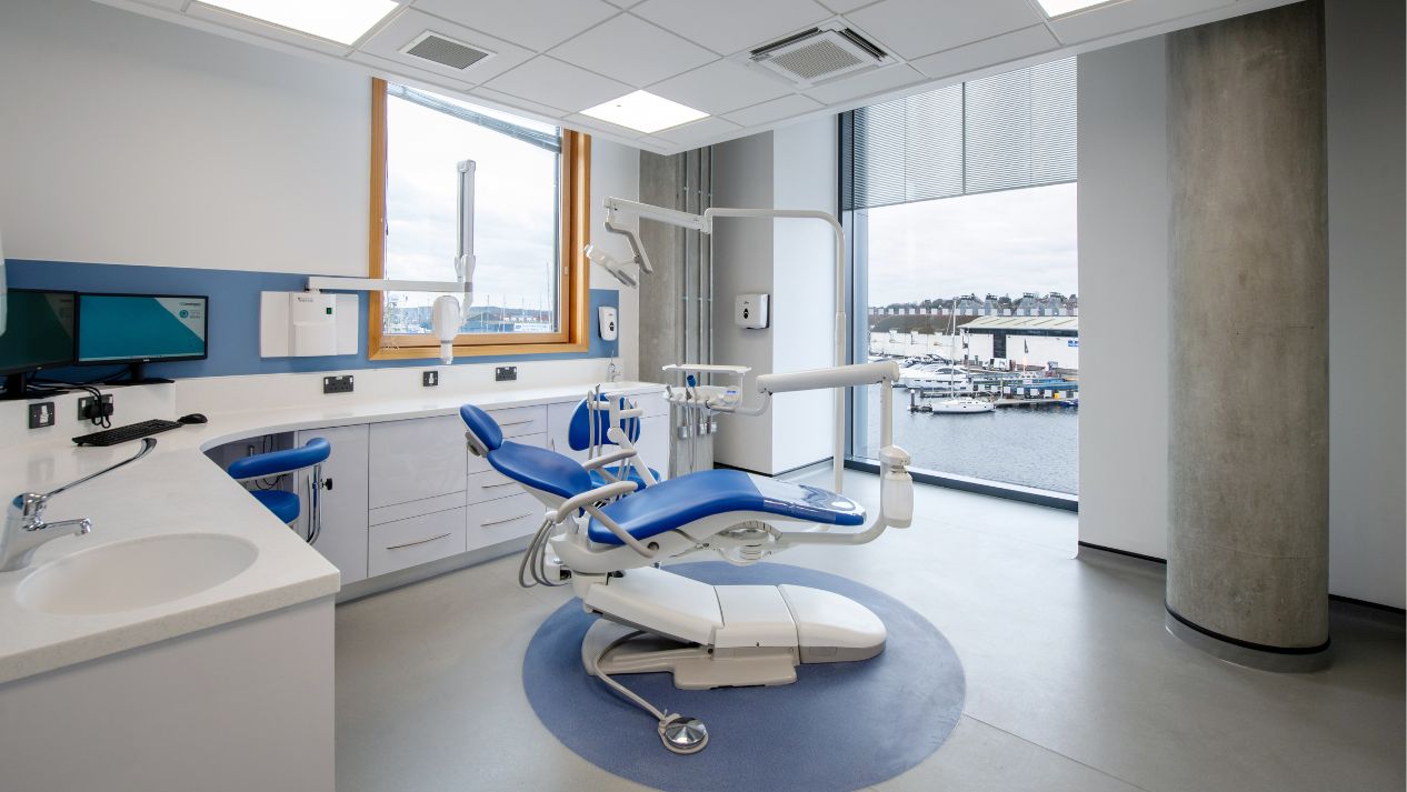 Interior shot of new Dentistry development at University of Suffolk